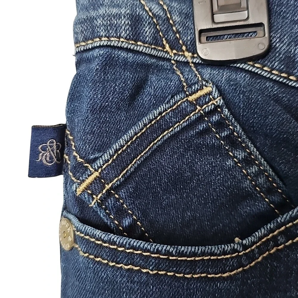 Rock & Republic Darkwash Skinny Jeans Womens Size 4M Stretch Jean - Picture 3 of 7